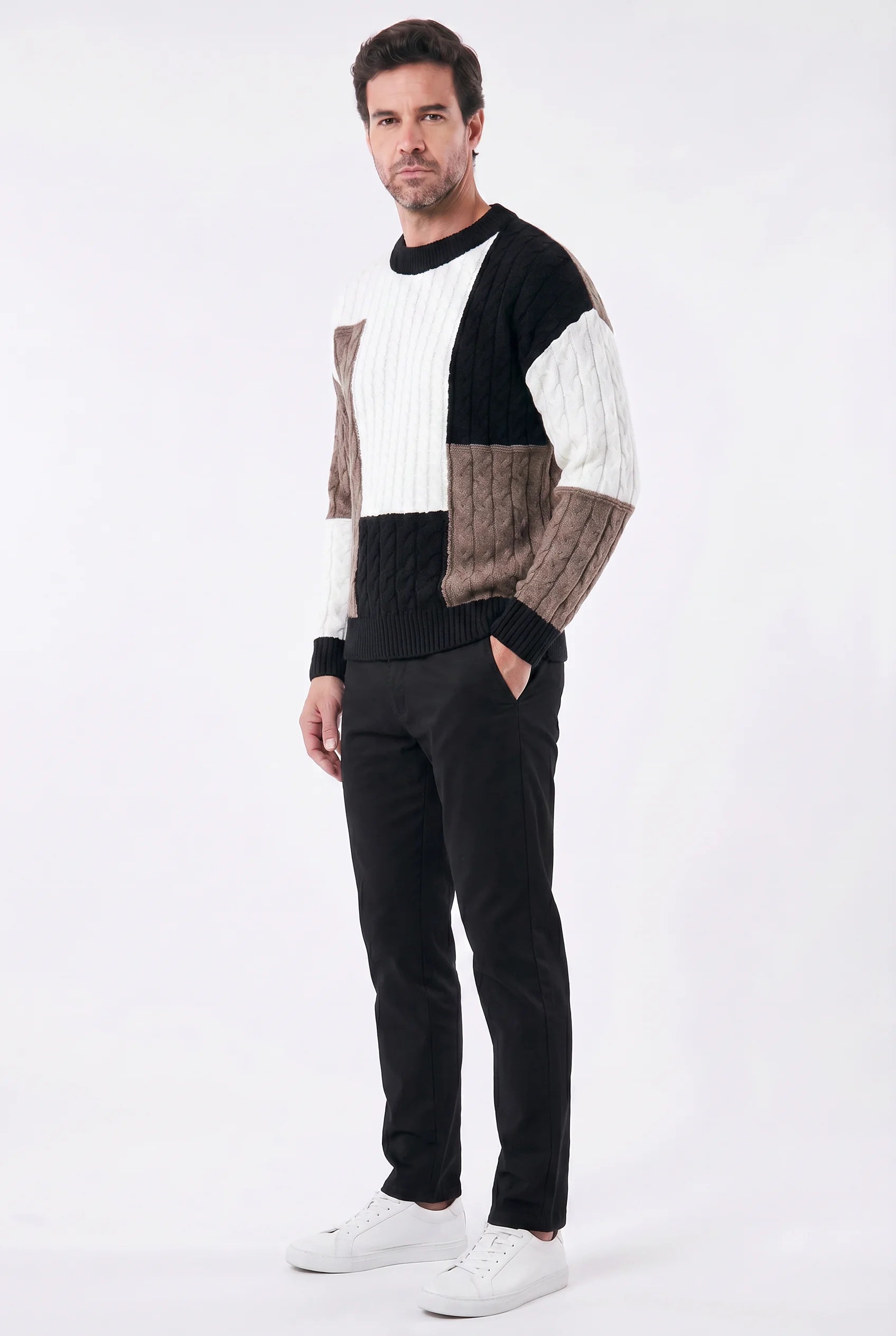 Suéter Masculino Casual em Tricô Leve Street