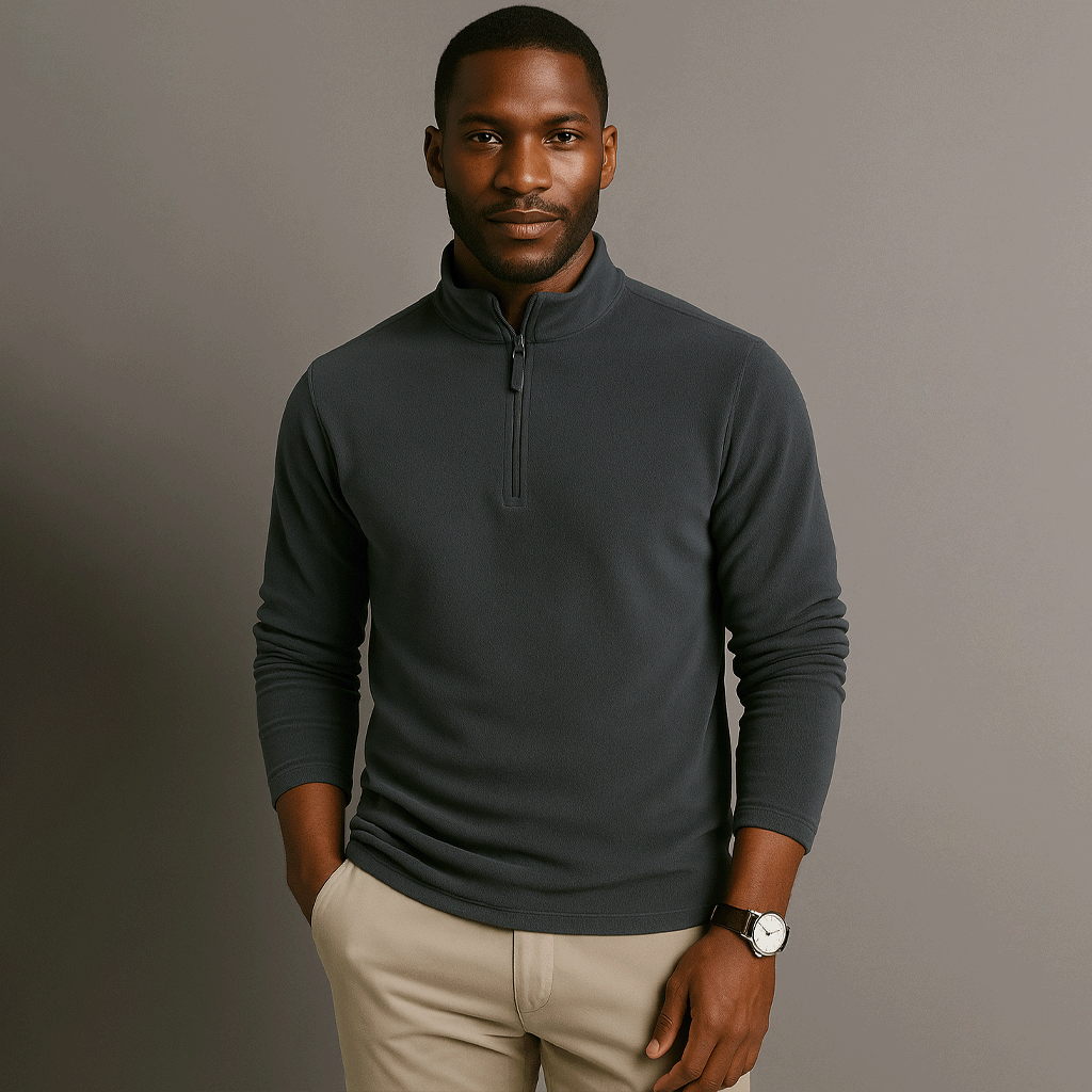 Suéter Masculino Gola Alta com Zíper Fiorinni