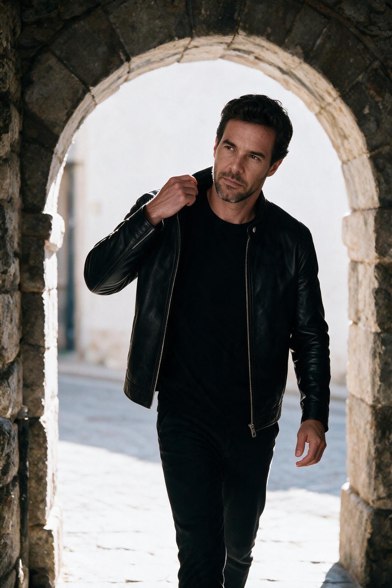 Jaqueta Masculina de Couro Slim Biker (Cópia)