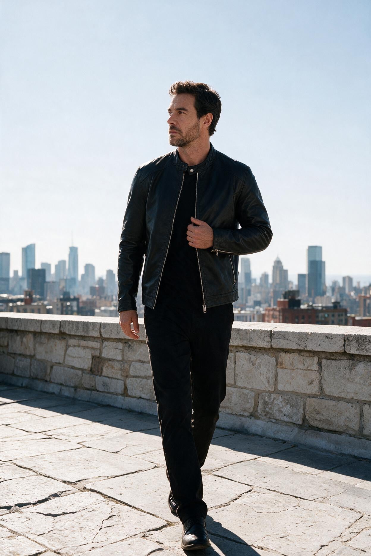 Jaqueta Masculina de Couro Slim Biker (Cópia)