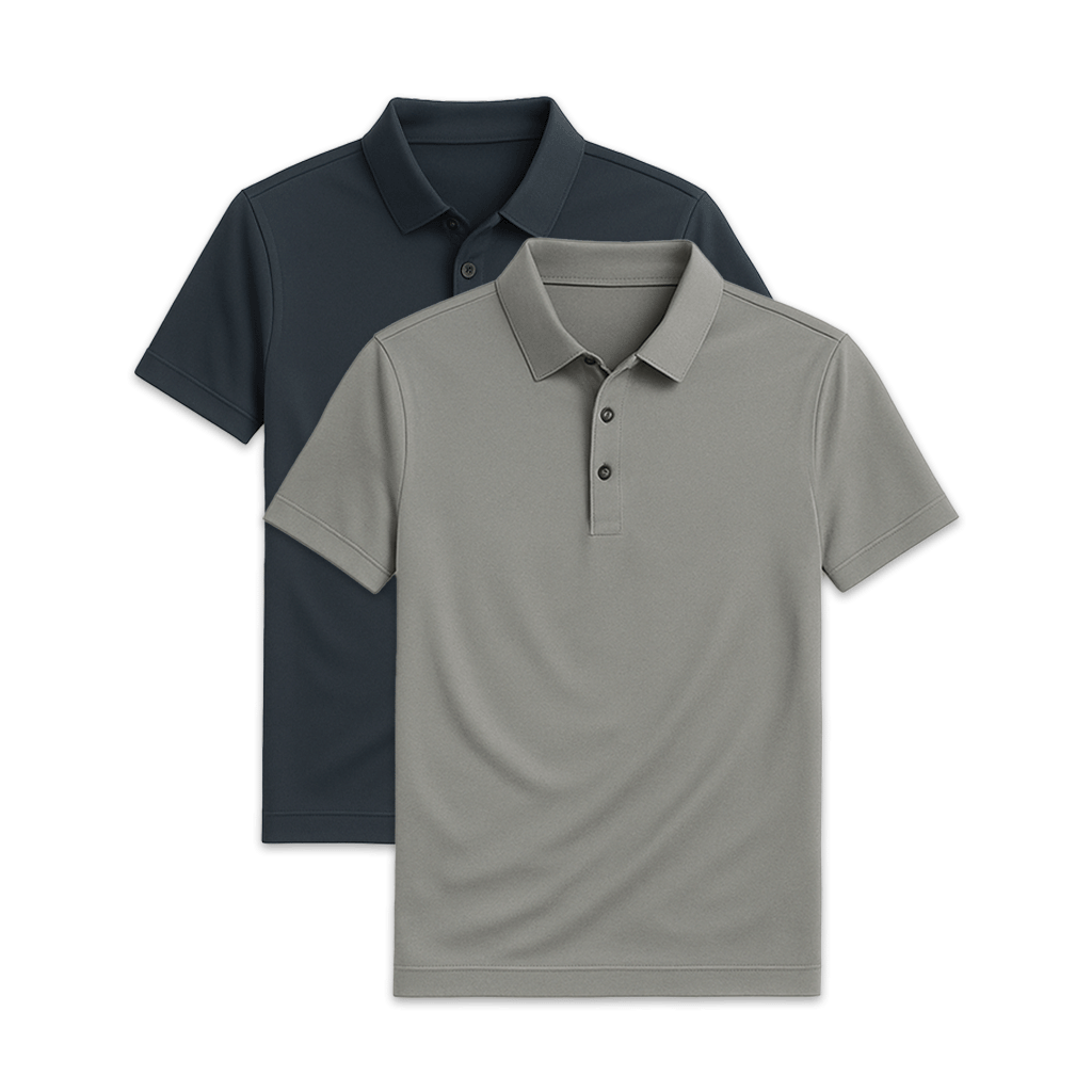 Conjunto 2 Camisas Polos em Seda Gelo Fiorinni