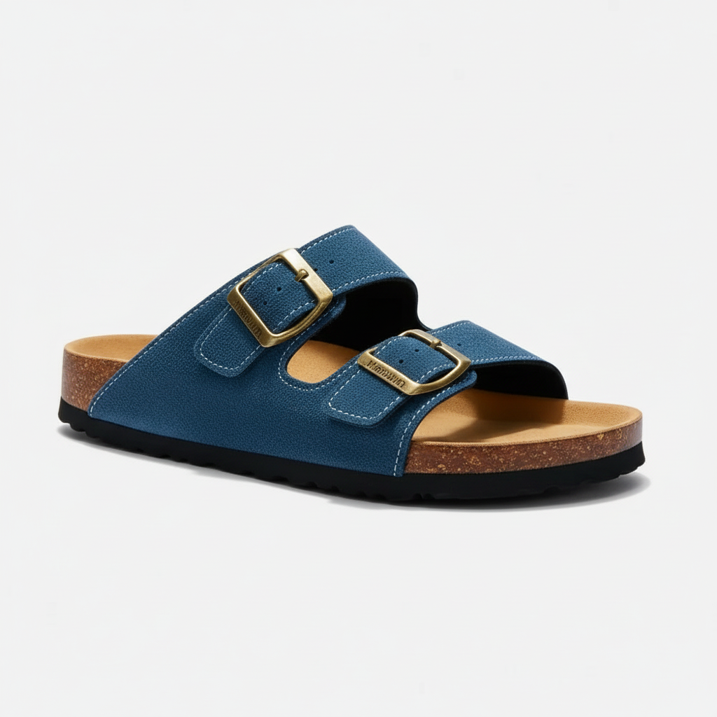 Sandália Masculina Premium em Camurça Cálion Azul