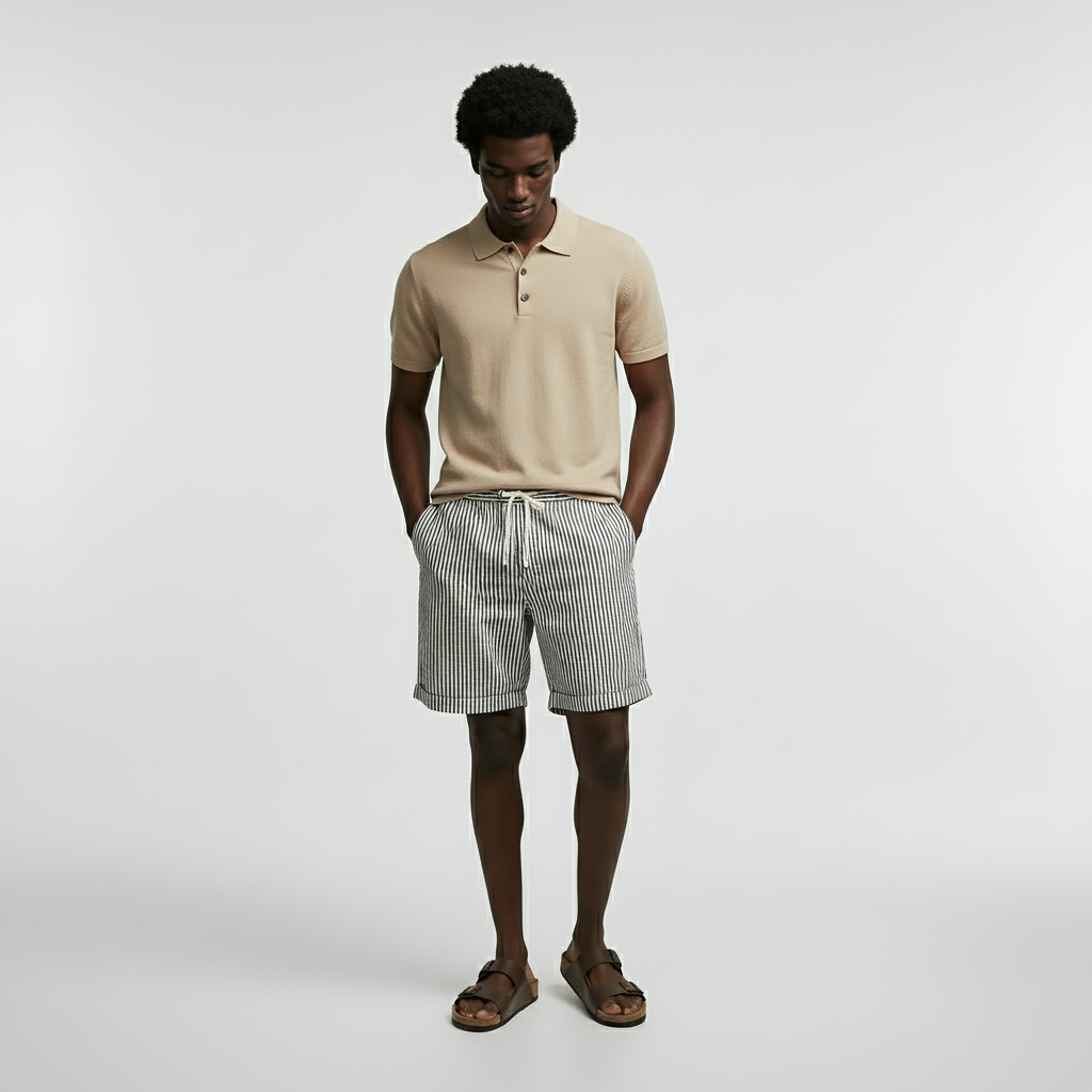 Bermuda Linho Masculina Fiorinni Listrada