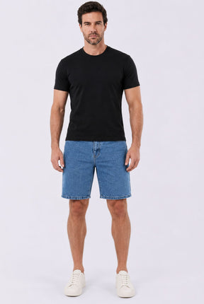 Bermuda Jeans Masculina Corte Reto