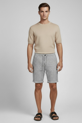 Bermuda Masculina Linho Listrada