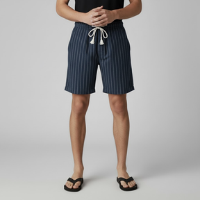 Bermuda Masculina Linho Portofino azul marinho