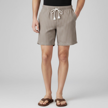 Bermuda Masculina Linho Portofino bege