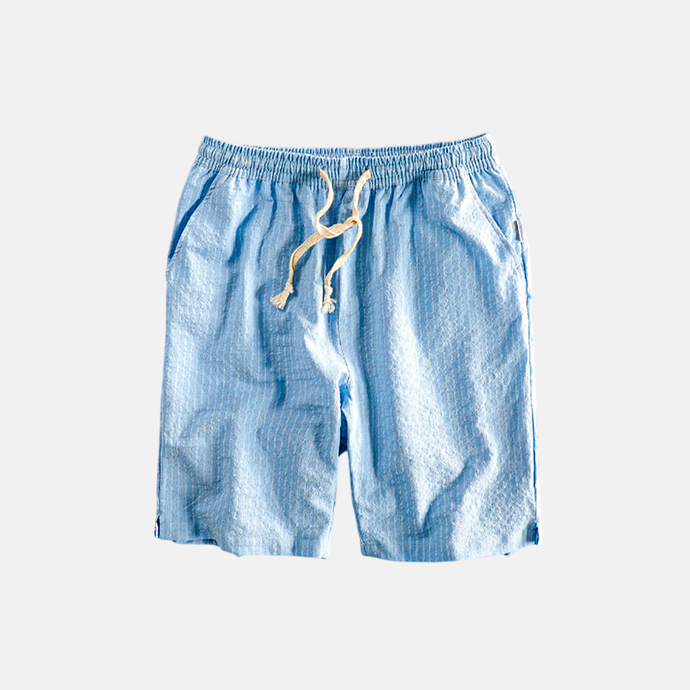 Bermuda Masculina Listrada Fiorinni Sorrento azul celeste