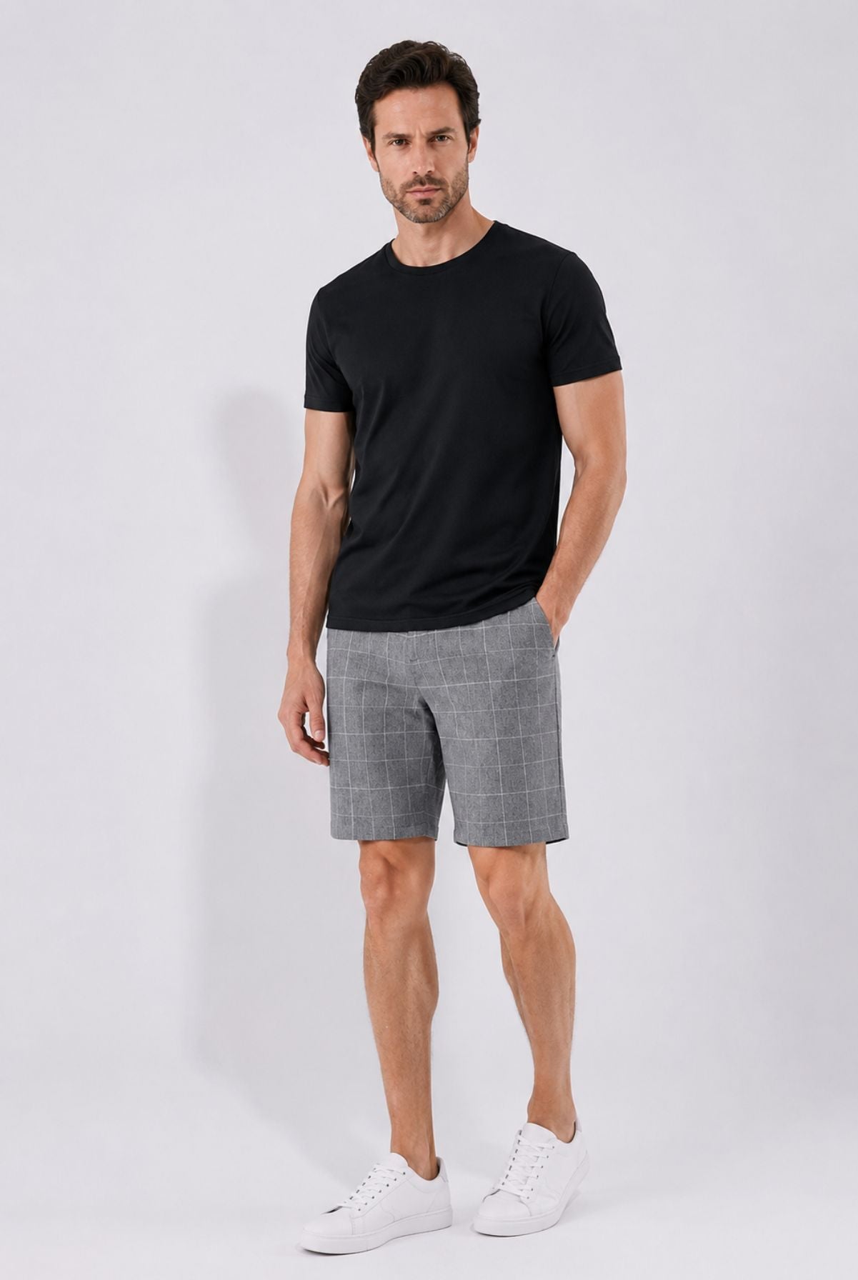 Bermuda Masculina de Alfaiataria Xadrez