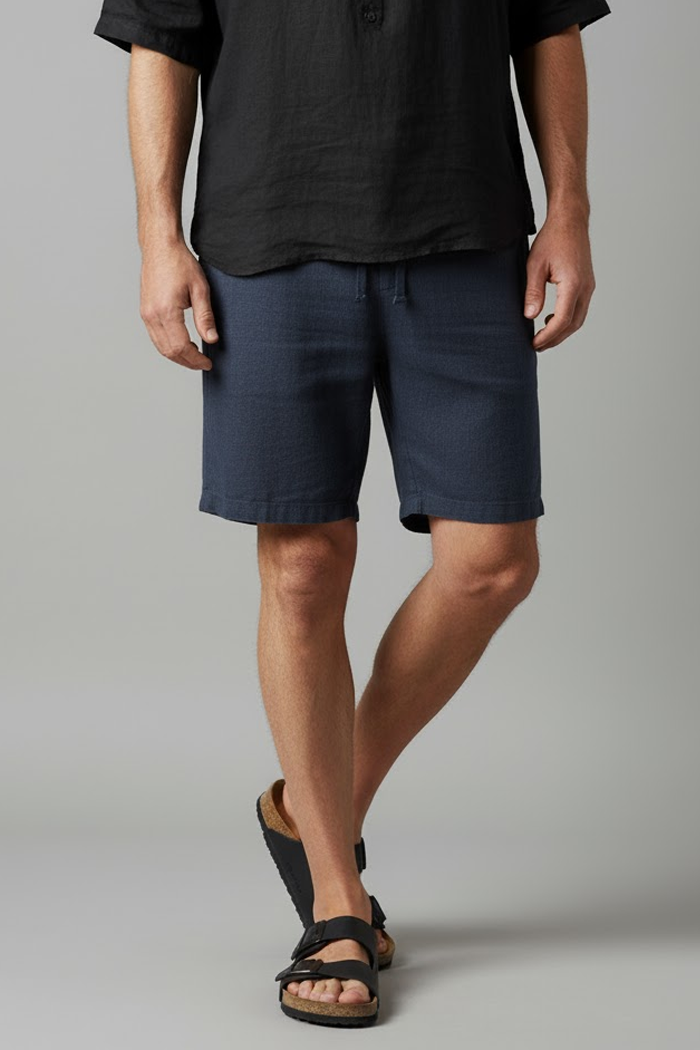 Bermuda Masculina Linho azul