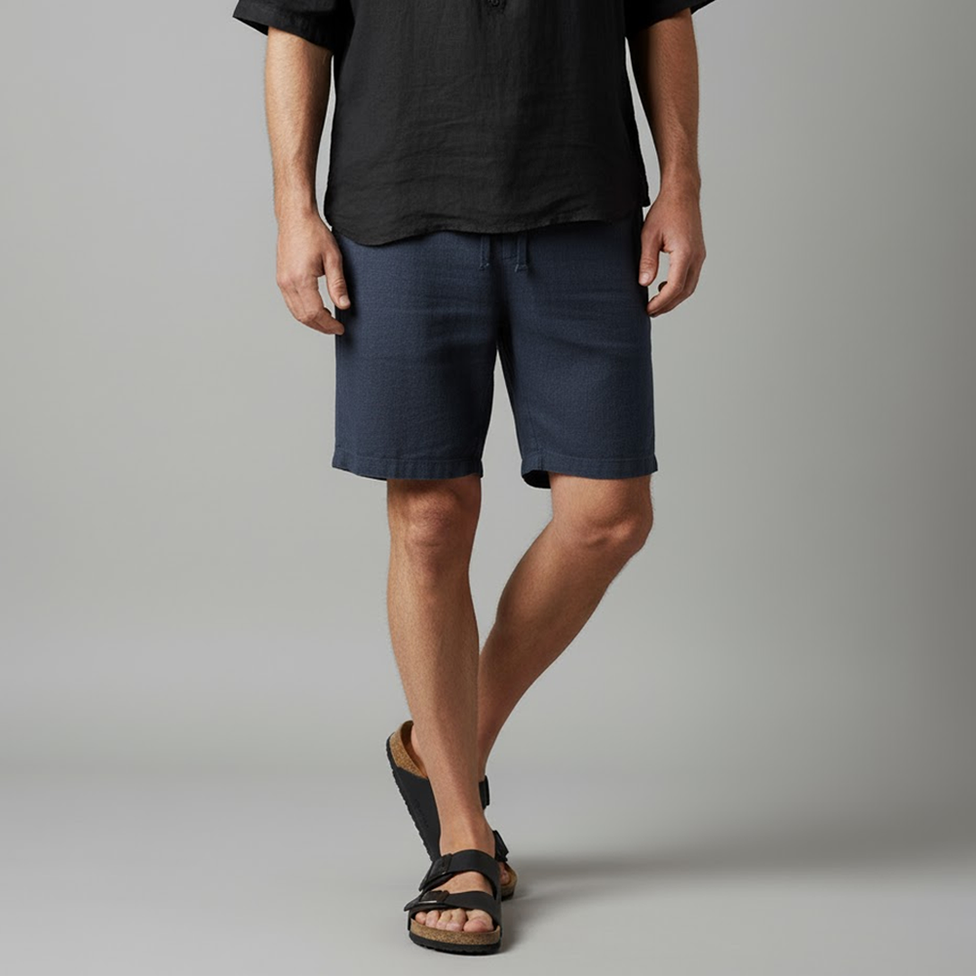 Bermuda Masculina Linho azul