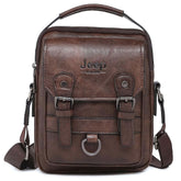 Bolsa Transversal Masculina de Couro Jeep café