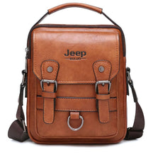 Bolsa Transversal Masculina de Couro Jeep marrom