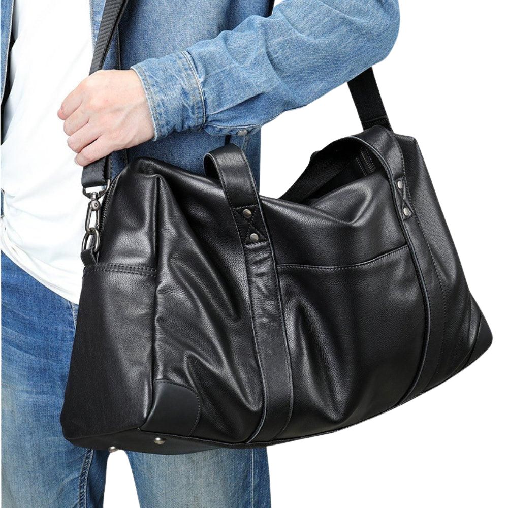 Bolsa de Viagem de Couro Fiorinni Velthor preto