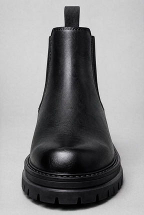 Bota Chelsea Masculina Tratorada em Couro com Plataforma