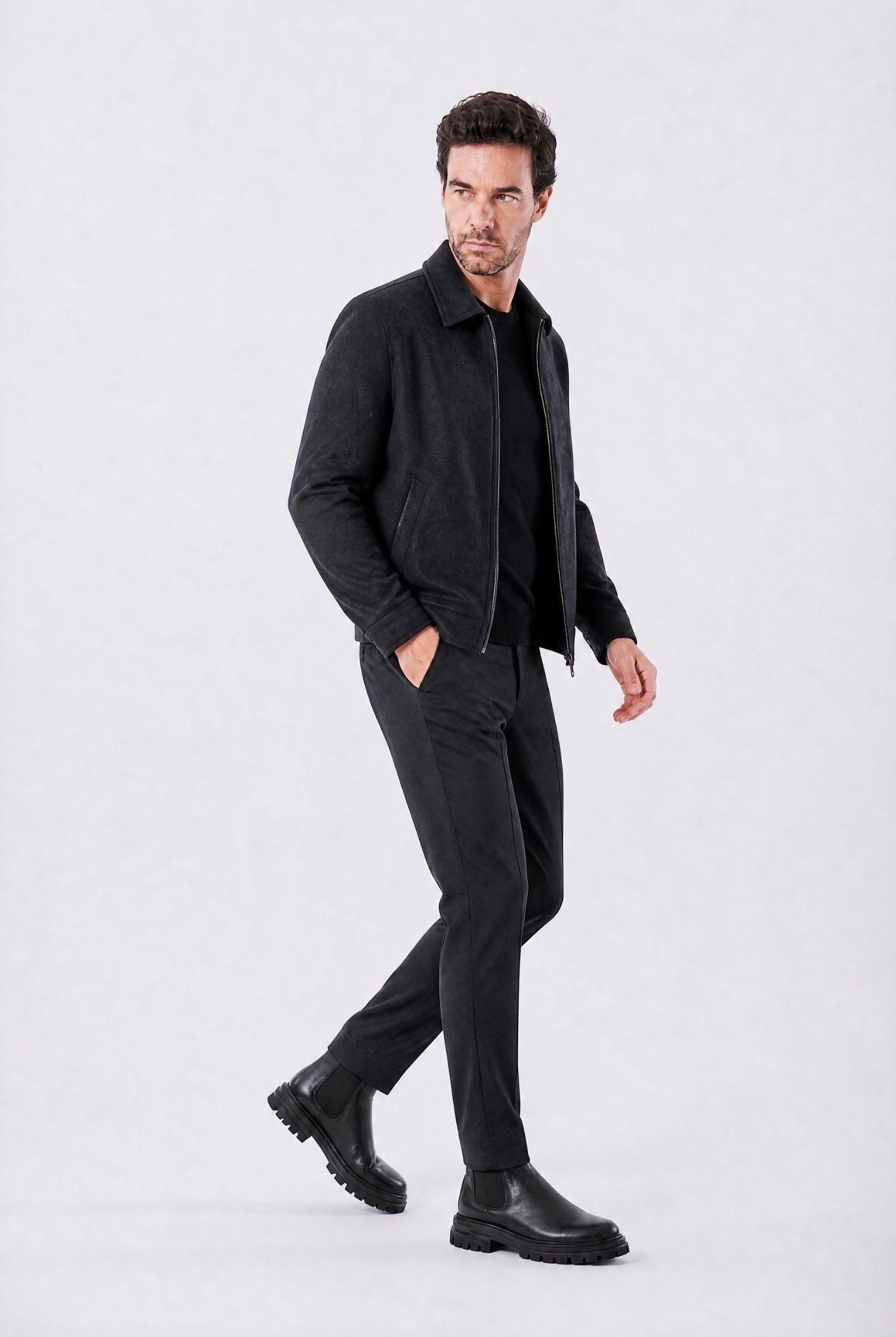 Bota Chelsea Masculina Tratorada em Couro com Plataforma