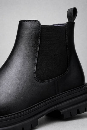 Bota Chelsea Masculina Tratorada em Couro com Plataforma
