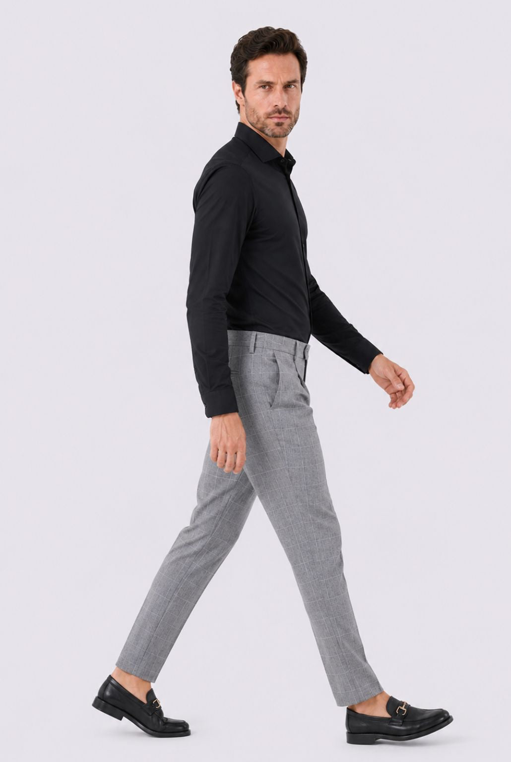 Calça Social Xadrez Masculina Oviedo
