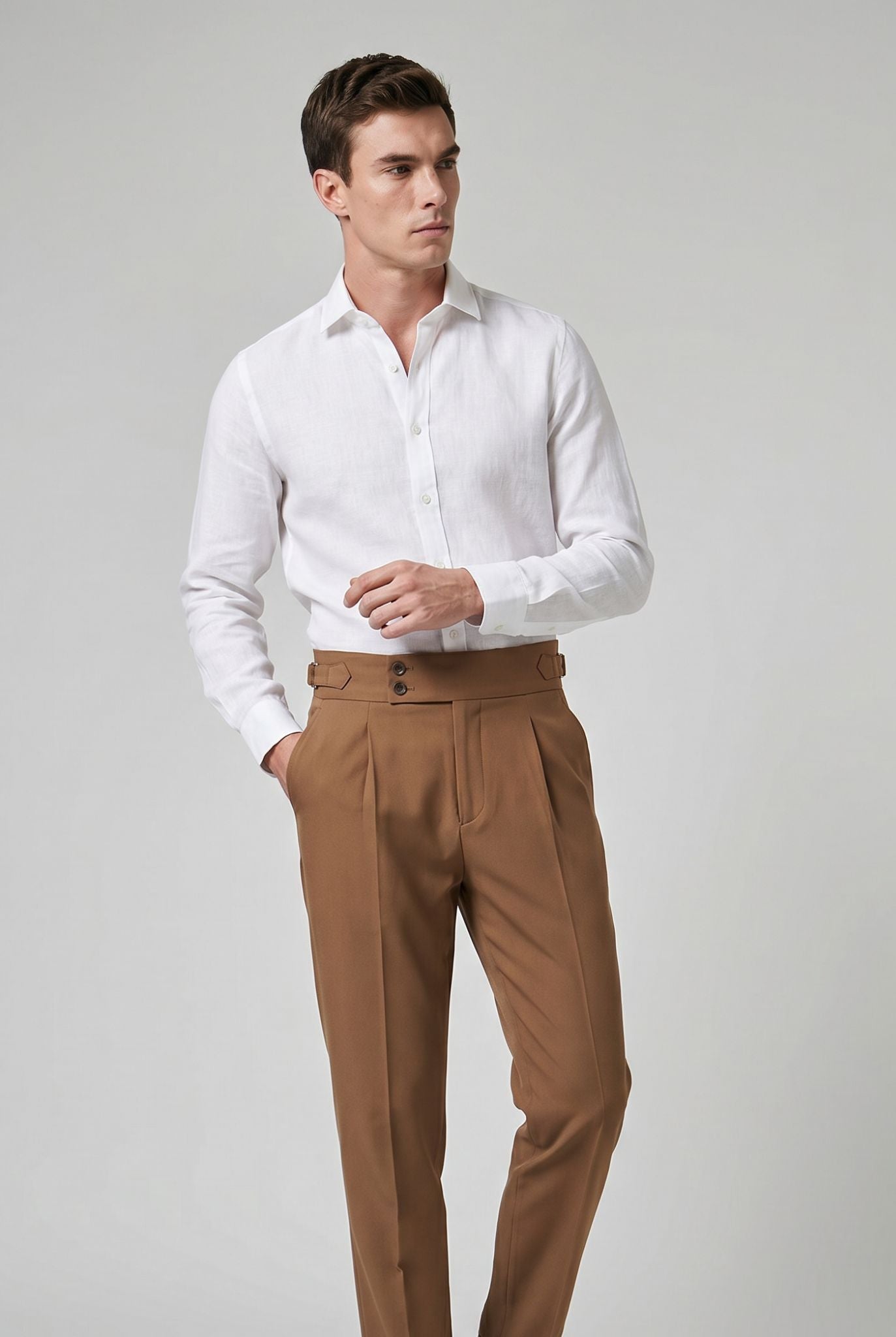 Calça Alfaiataria Masculina com Strap Lateral