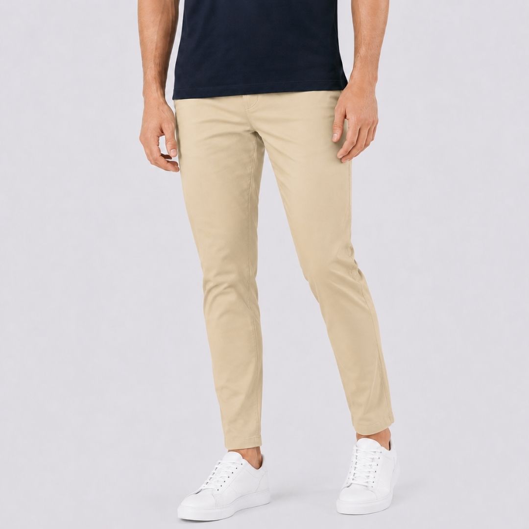 Calça Chino Masculina Slim Calten caqui