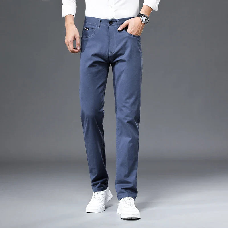 Calça Chino em Sarja Masculina Fiorinni F012 azul