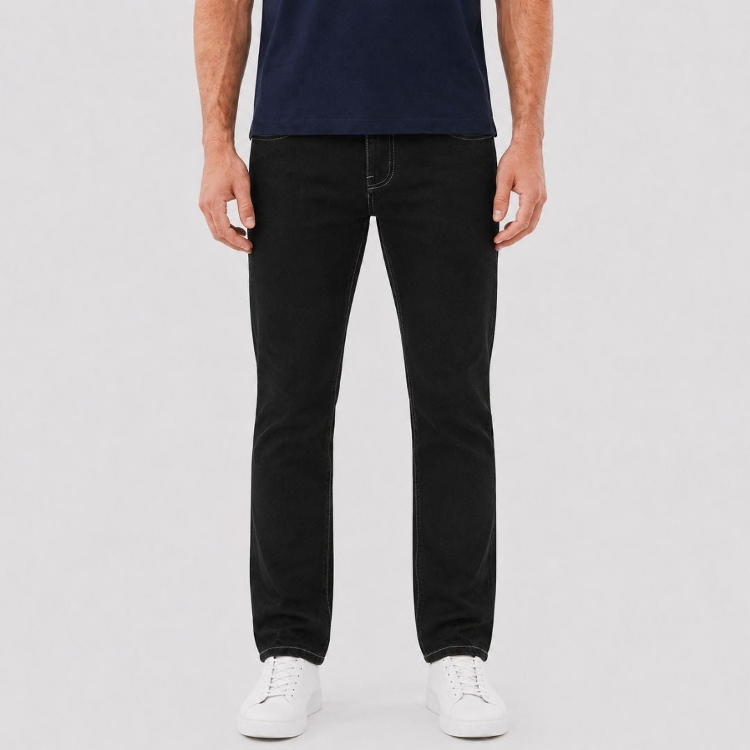 Calça Jeans Reta Masculina preto