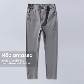 Calça Social Masculina Fiorinni Cinza - Detalhes Descritos