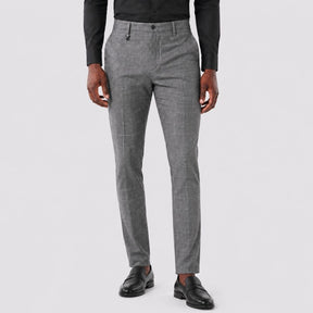 Calça Social Xadrez Masculina Avellar cinza