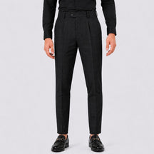 Calça Social Xadrez Masculina Oviedo preto
