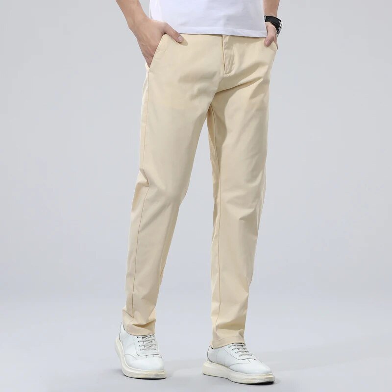 Calça Chino em Sarja Masculina Fiorinni F011 Cáqui