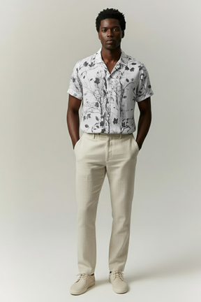 Camisa Manga Curta Estampada Fiorinni Floral