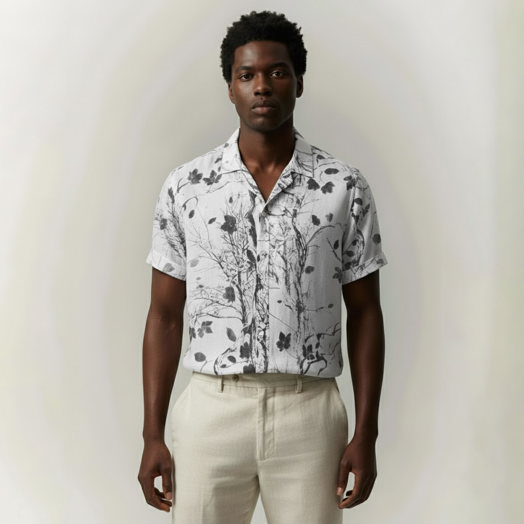 Camisa Manga Curta Estampada Fiorinni Floral