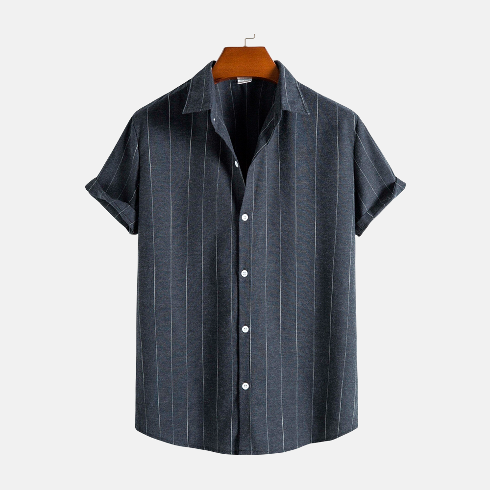 Camisa Manga Curta Fiorinni Mare azul marinho