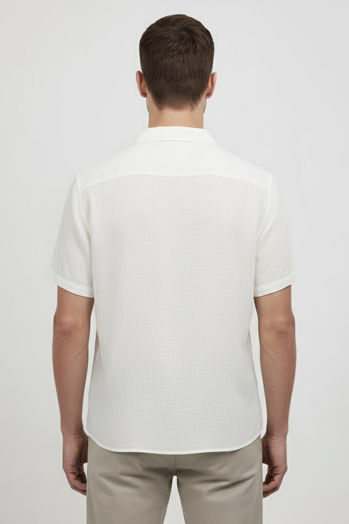 Camisa Manga Curta Fiorinni Playa Off White