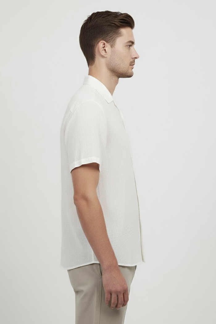 Camisa Manga Curta Fiorinni Playa Off White