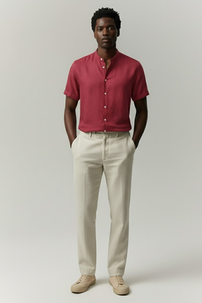 Camisa Masculina Lisa Gola Padre Fiorinni Essentials