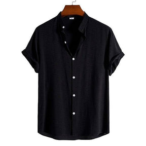 Camisa Masculina Lisa Gola Padre Fiorinni Essentials Preto