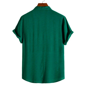 Camisa Masculina Lisa Gola Padre Fiorinni Essentials Verde