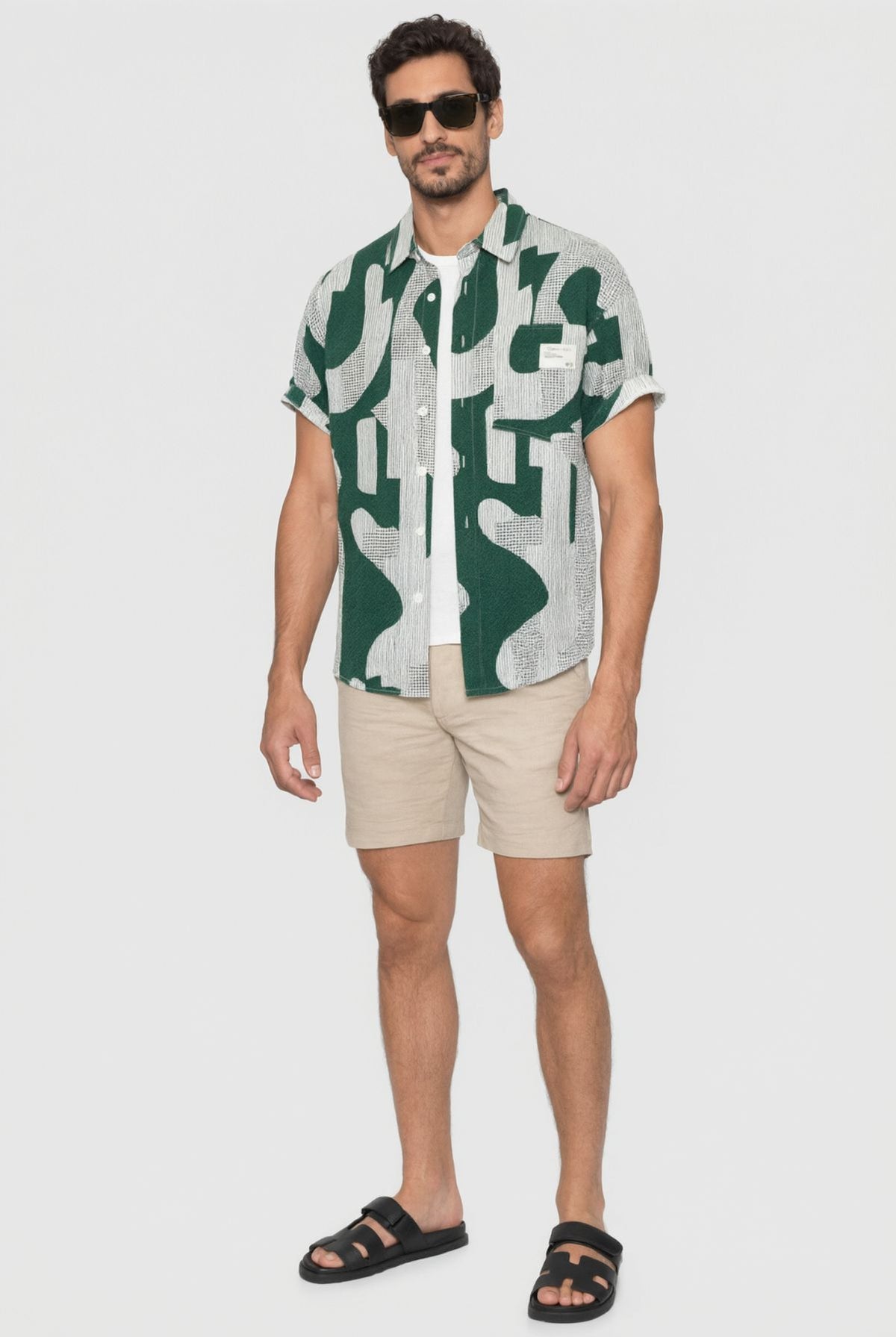 Camisa Masculina Manga Curta Laguna