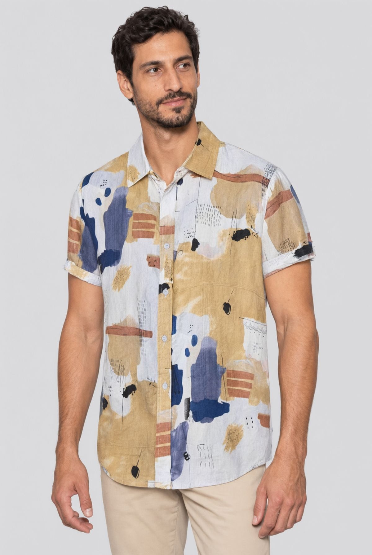 Camisa Masculina Manga Curta Mirage