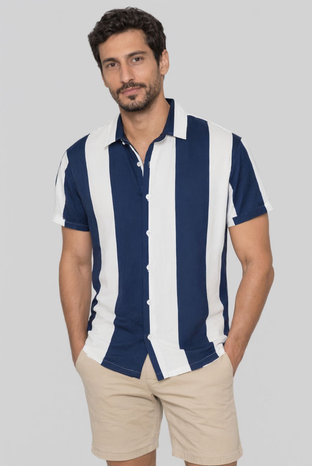 Camisa Masculina Manga Curta Ocean