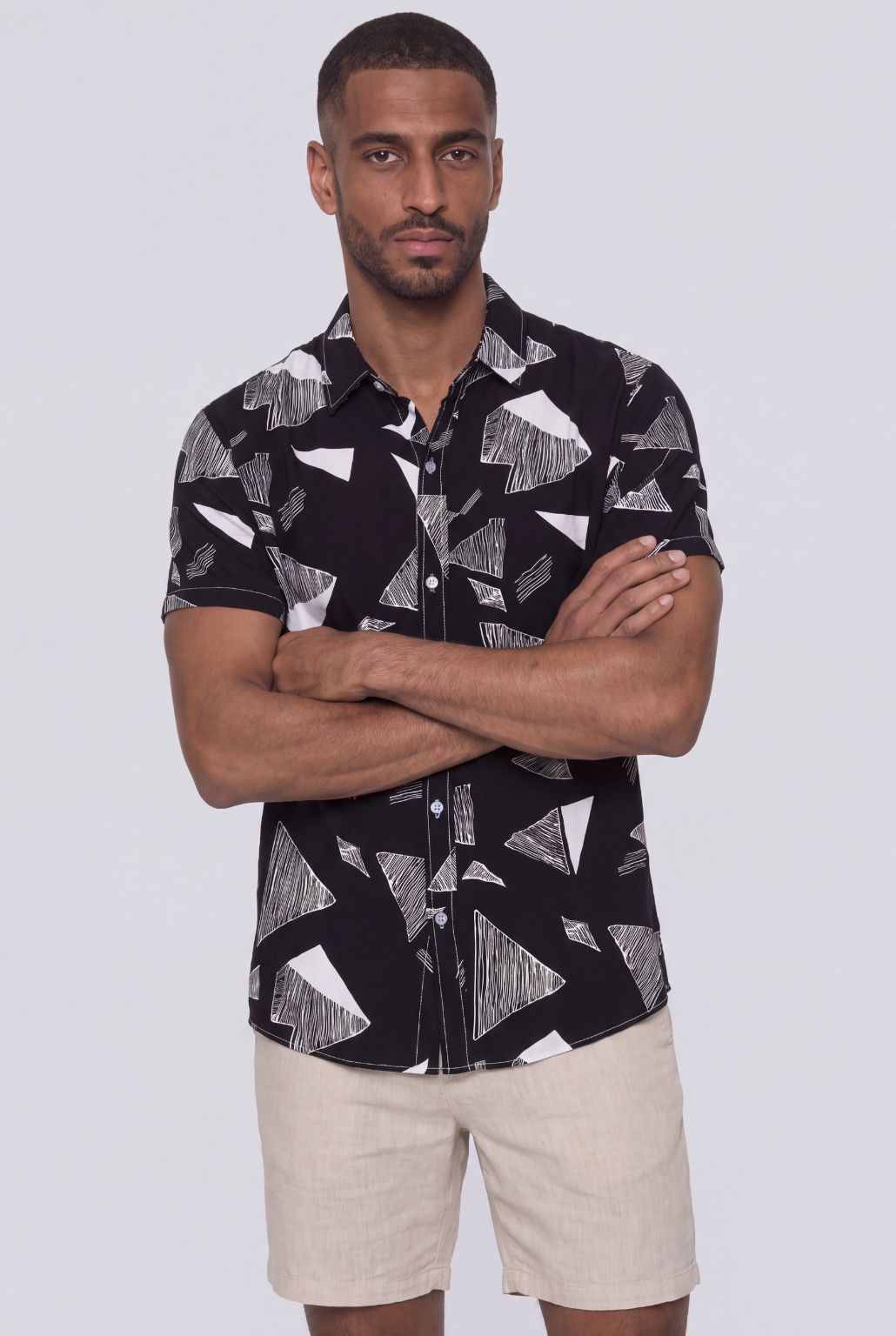 Camisa Masculina Manga Curta Siena