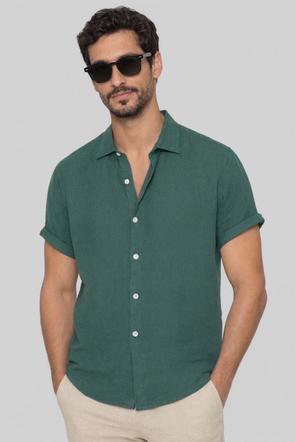 Camisa Masculina Manga Curta Solare