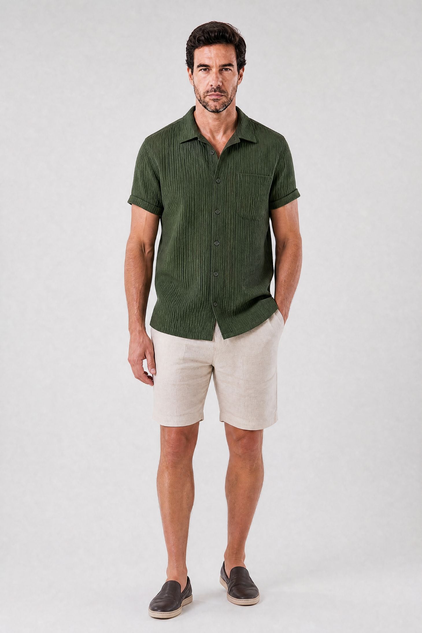 Camisa Masculina em Veludo Cotelê