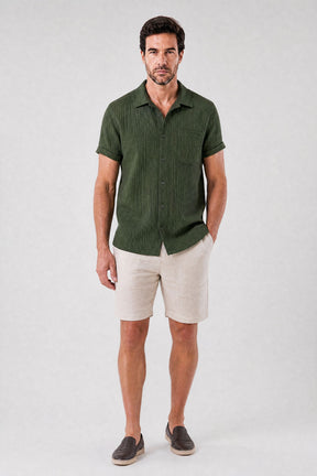 Camisa Masculina em Veludo Cotelê