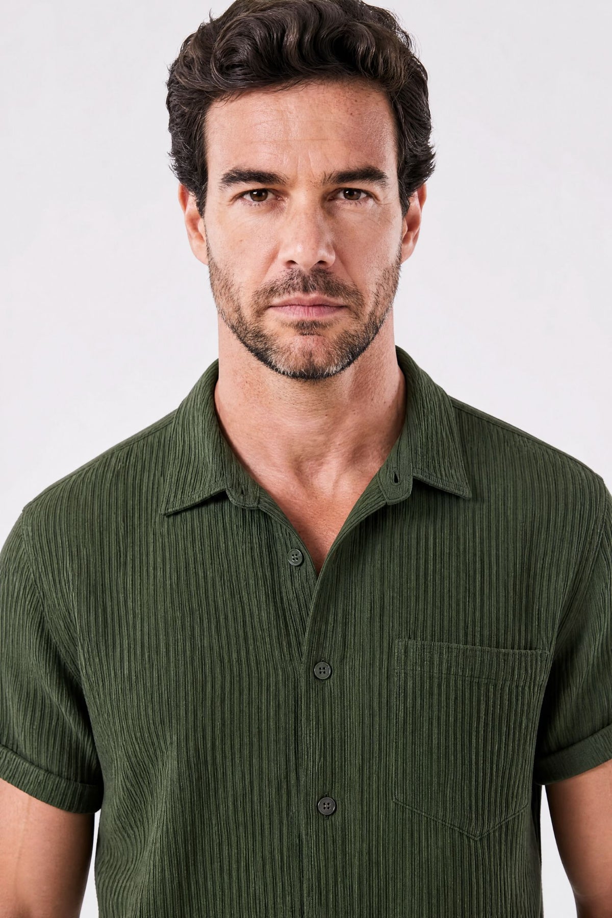Camisa Masculina em Veludo Cotelê