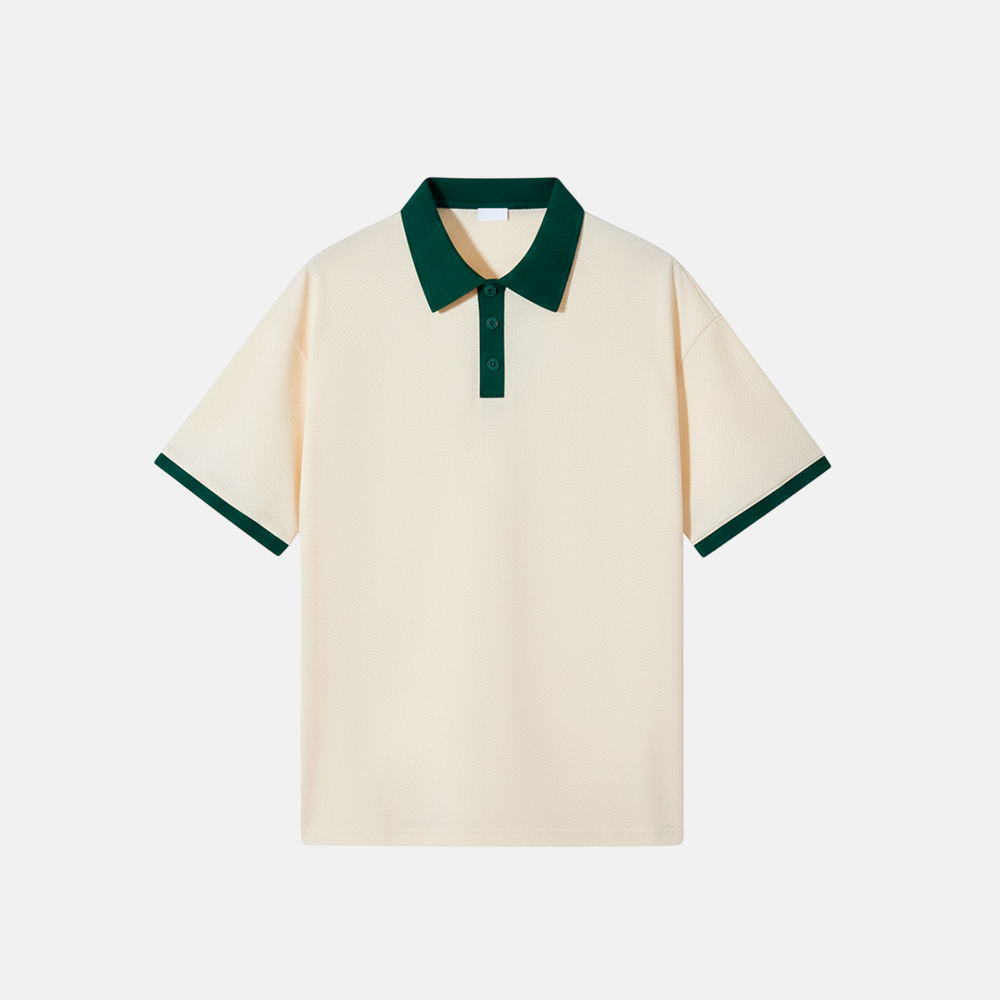 Camisa Polo Livorno creme e verde