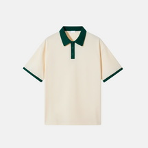 Camisa Polo Livorno creme e verde