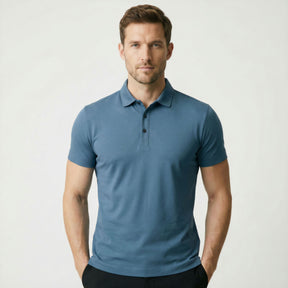 Camisa Polo Masculina em Seda Gelo