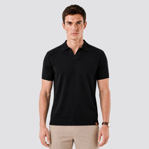 Camisa Polo Tricot Masculina Alba preto
